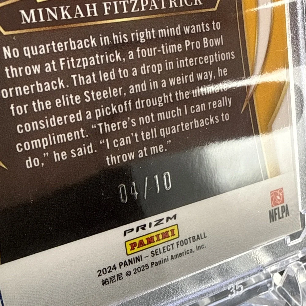 Minkah Fitzpatrick Panini Select 2024 Gold /10 Steelers